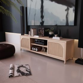 Bamboo TV Cabinet (Option: Natural)