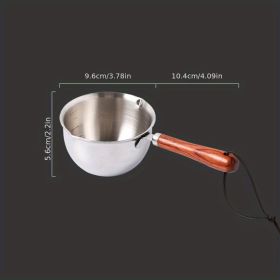 1pc; Melting Pot; Stainless Steel Double Spouts Pot; For Melting Chocolate; Warming Oil; And More; Mini Stuff; Kitchen Gadgets; Home Kitchen Item (Items: Melting Pot, size: 200ml Large)