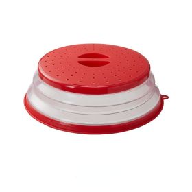 Microwave Cover For Food; 1pc Microwave Splatter Cover; Heating Folding Cover; Silicone Fresh-keeping Cover; Oil-proof Splash-proof Cover With Ho (Color: Red)