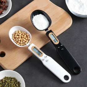 Electronic Kitchen Scale; 0.1g-500g LCD Display Digital Weight Measuring Spoon; Kitchen Tool (Button Battery Version Cannot Be Charged) Outdoor H (Color: White)