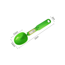 500g; LCD Electronic Digital Spoon Scale; Digital Measuring Spoon; Kitchen Scale Weighted Gram Spoon (Batteries Are Not Included) (Color: Green)