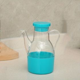 1pc Household Soy Sauce Vinegar Seasoning Bottle Anti-spill Oil Kitchen Supplies Plastic Seasoning Bottle Sesame Oil Sesame Oil Pot Bottle (Color: Blue)