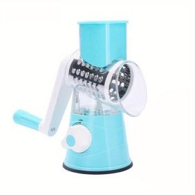 1 Set; 4in1; Vegetable Slicer; Multifunctional Fruit Slicer; Manual Food Grater; Rotary Cutter; Vegetable Grinders; Kitchen Stuff; Kitchen Gadget (Color: Blue)