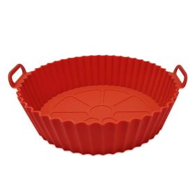 1/2pcs Air Fryer Silicone Pot; Reusable Air Fryer Liners; Silicone Air Fryer Basket; Food Safe Air Fryer Accessories (Color: 1pcs Red)